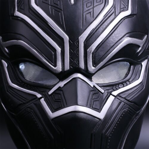 Adult Black Panther LED Mask Helmet Cosplay Superhero Props LED Luminous Helmet - Picture 8 of 10