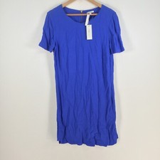 NEW Target womens dress size 10 shift blue short sleeve viscose 064607