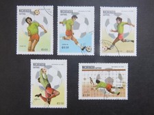 1982 Nicaragua Michel n. NI 2238 - 2242 FIFA Mondiali 1982 Spagna Calcio