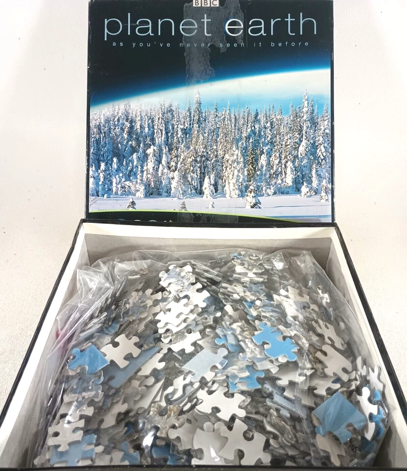 Rompecabezas Bosque Boreal en la Nieve 1000 Piezas BBC Planeta Tierra Sure-Lox Foto 3 de 3