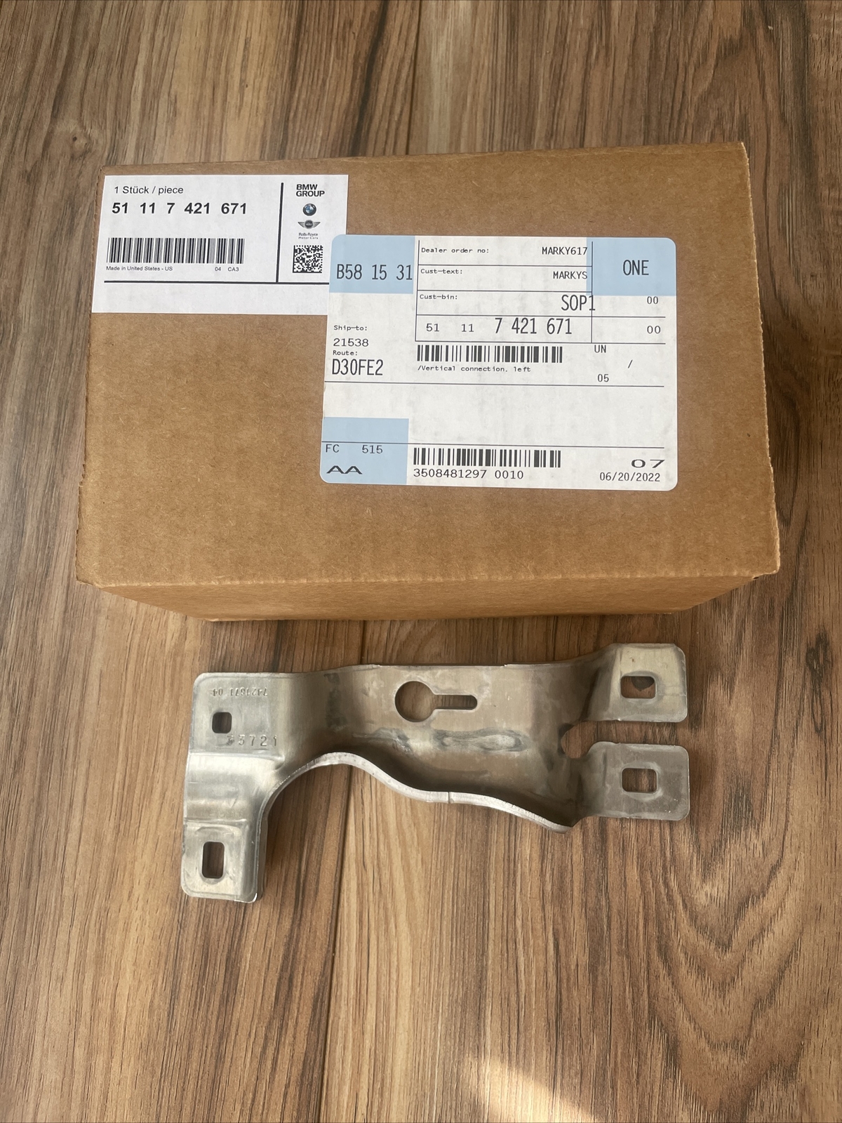 Genuine OEM Bumper Cover Bracket for BMW 51117421671 | eBay 