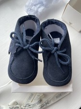XQ Foot Wear Little Shoes 6-12 Months Leather Navy Boots