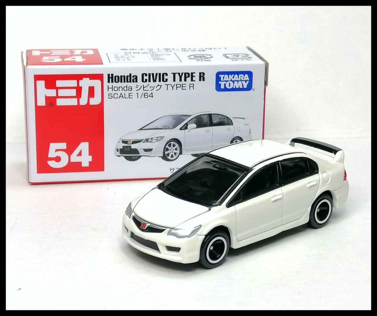TOMICA 54 HONDA CIVIC TYPE R 1/64 TOMY DIECAST CAR NEW white FD2