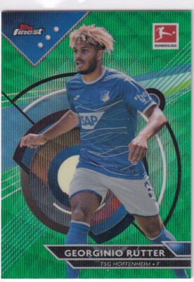 Topps Finest 2023 Bundesliga Nr. 69 Georginio Rutter Green Wave 94/99