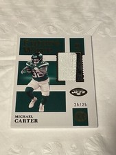 2021 Panini Encased Future Wave Materials Gold 25/25 Michael Carter Rookie RC