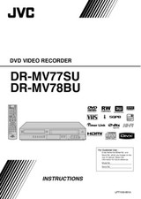 JVC DR-MV77SU DR-MV78BU DVD Recorder Owners Instruction Manual Reprint