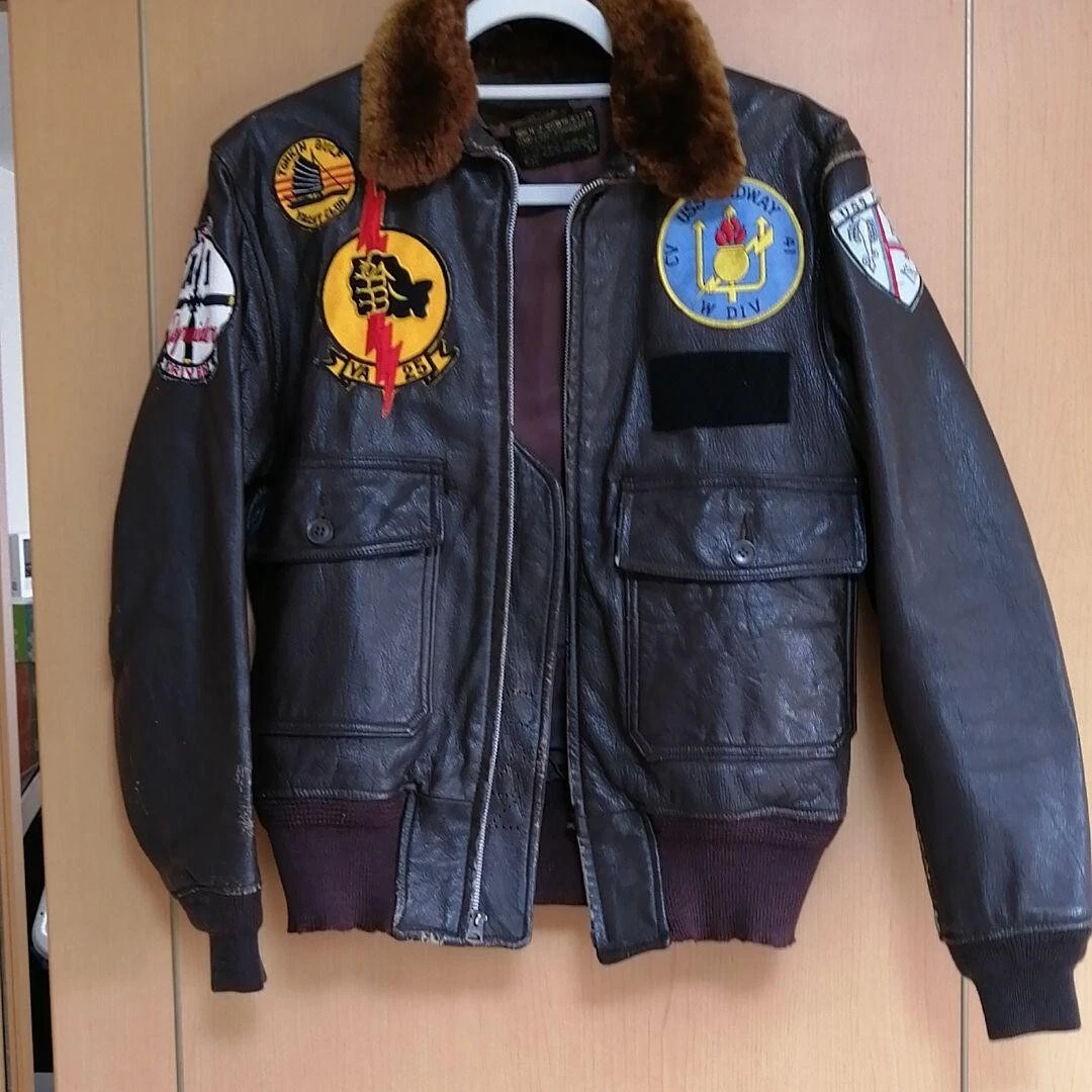 US VA 25 A1 Skyraider G-1 Flight Jacket size 38 made by 1950's Military Used F/S