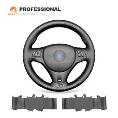Carbon Fiber Real Leather Steering Wheel Cover for BMW E81 E82 E87 E88 M3 E90
