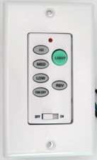 UC-9051T Ceiling Fan Remote Wall Control, 3 Speed, Reverse, Single Light