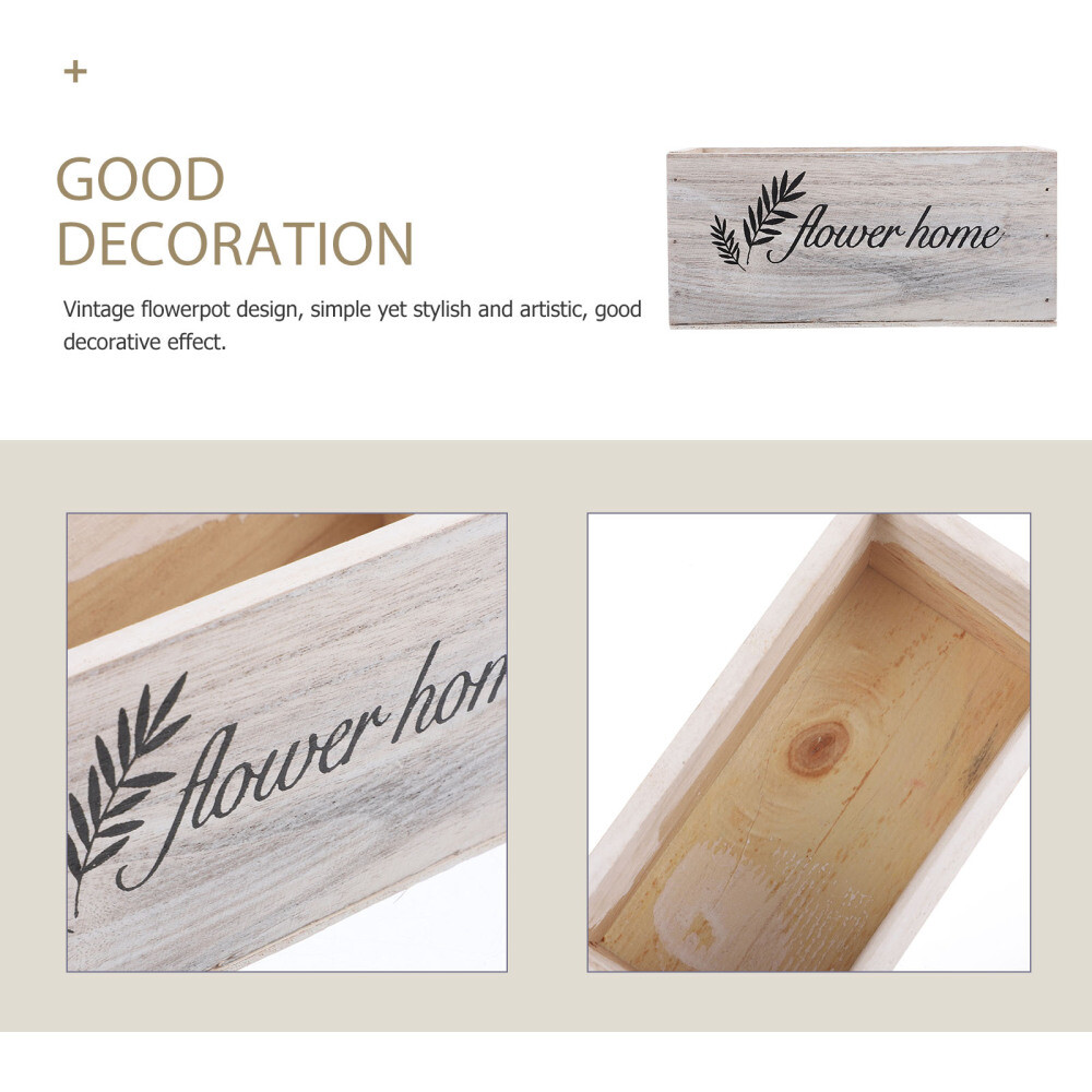 3 Count Vintage Flowerpot Retro Wooden Bucket Succulent Plant Box eBay