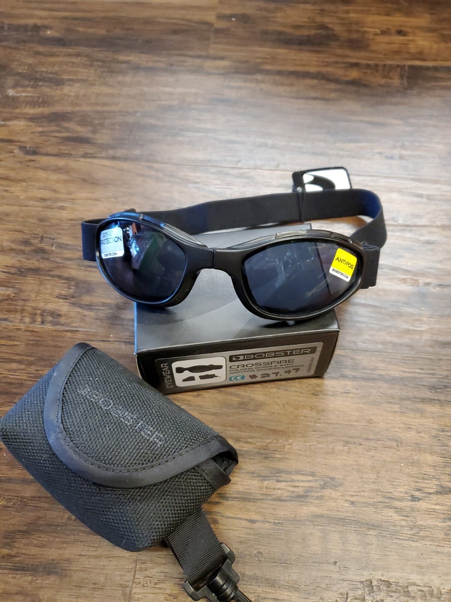 Bobster Crossfire Folding Goggles With Anti-Fog Smoked Lenses