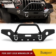 Off-road Front Bumper For 2007-2018 Jeep Wrangler Jk Unlimited W Fog Light Hole