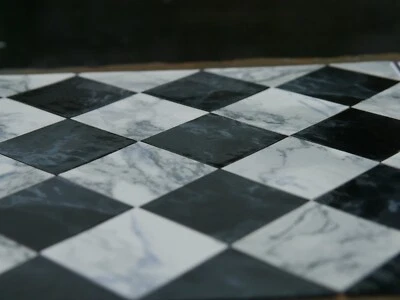 STACEY'S MINIATURE MASONRY 25 Stacey's Maßstab 1:12 marmorartig 1 Zoll Vinyl Bodenfliesen für Puppenhäuser