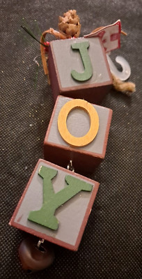 Joy Blocks Christmas ornament   e9237UXX