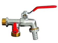 Distributore Acqua 3 Vie In Ottone 3/4″ – Sdoppiatore Rubinetto Giardino Con Valvole Indipendenti, Antigoccia