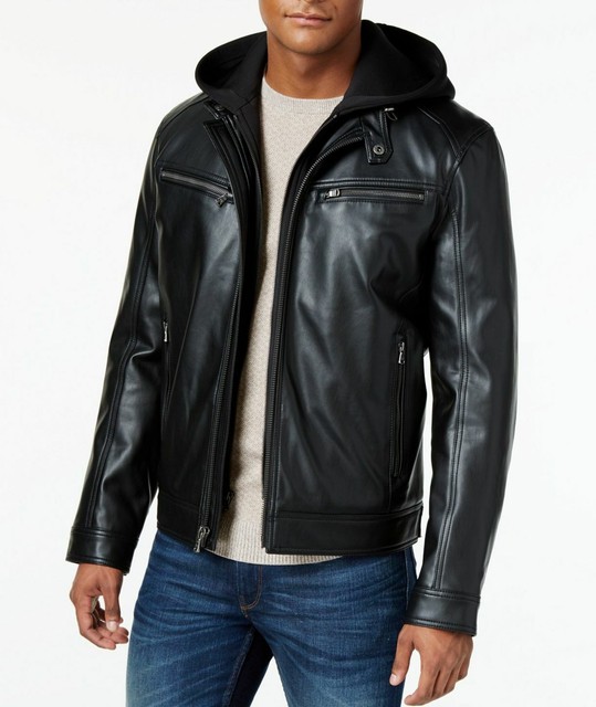 michael kors leather bomber jacket