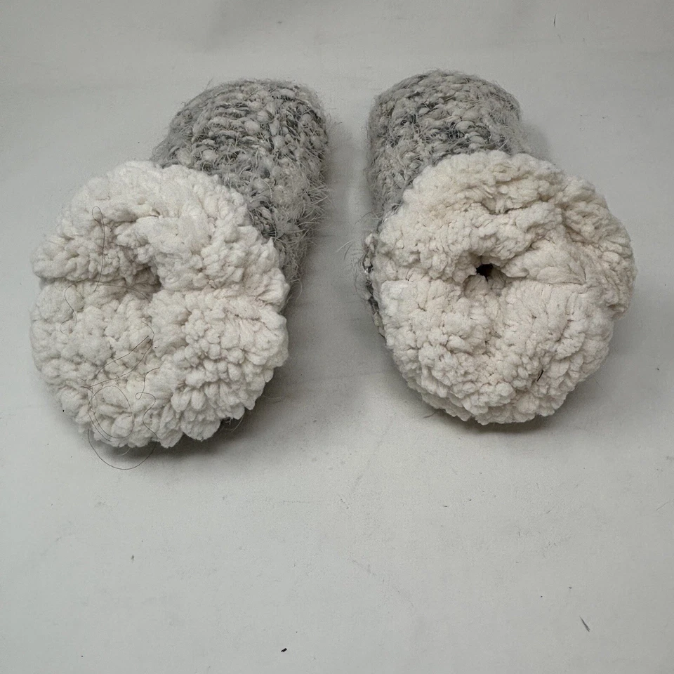 LEMON ANTHROPOLOGIE Women’s CABIN SHORTY Cozy Knit Slippers Marled Gray Size S/M - Image 3 of 4