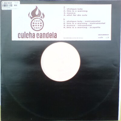 Culcha Candela - Shotgun Lady - 8 Track Vinyl Promo von 2005 - Ultra-Rare!