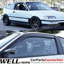 Wellvisors In-Channel Window Visors 2Pcs For Honda CRX 1990-1991 US Models Only