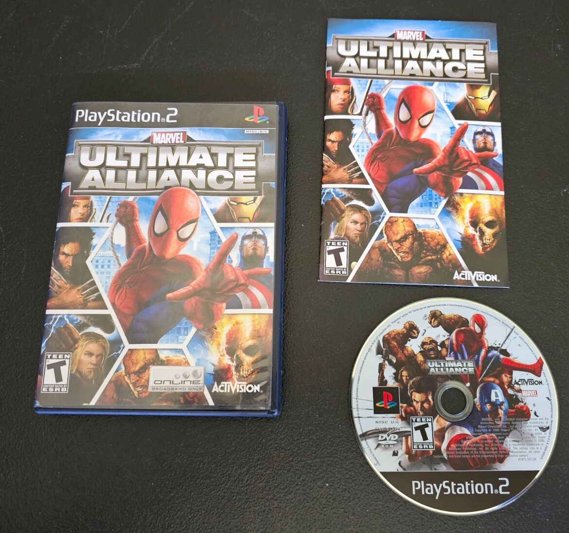 Marvel: Ultimate Alliance (Sony PlayStation 2, 2006) Black Label