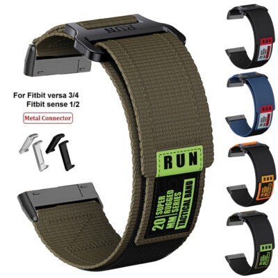 Für Fitbit Versa 4 Versa 3 / Sense 2 1 Ersatz Nylon Armband Sports Uhrenarmband