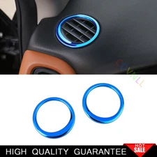 For Honda HR-V Vezel 2016-2022 Blue Steel Dashboard L&R Air Outlet Vent Trim 2*