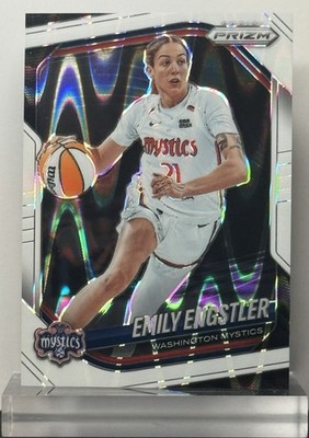 2025 Panini Prizm WNBA Emily Engstler #84 White Seismic Prizm Mystics