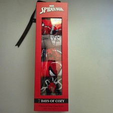 Marvel Spider-Man 7 Days of Cozy Men's Crew Socks 7 Pair Gift Set Size 6-12 NEW