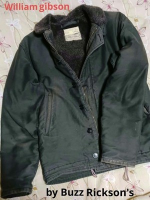 Buzz Rickson's N-1 Deck Jacket William Gibson 22036 Black Size L Authentic