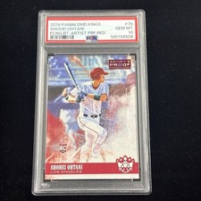 2018 Diamond Kings Red Artists Proof Shohei Ohtani RC Rookie PSA 10 GEM LOW POP