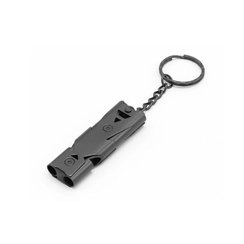 150db Doppelrohr Survival Pfeife - lautes Stahl Rettungswerkzeug zum Wandern - Bild 6 von 26