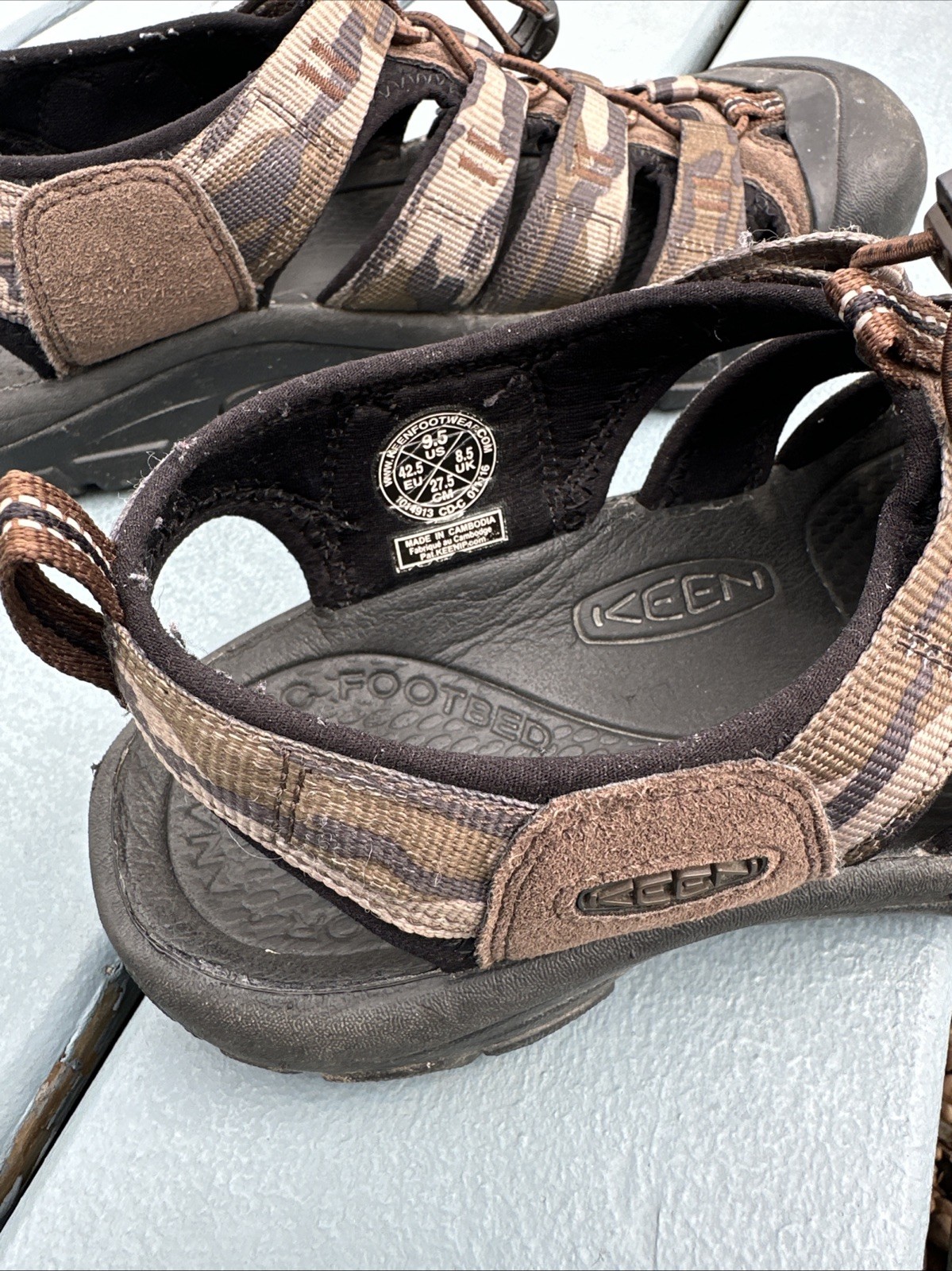 Sandali Keen Taglia Uomo 9 5 Cascade Marrone Verde Mimetico Sportivi Regolabili Vedi Foto