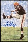 Lou Groza Autographed Goal Line Art Card GLAC Browns BAS Beckett 107145
