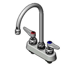 T S Brass B-1141-CR 4" Deck Mount Workboard Faucet w/ 6" Gooseneck