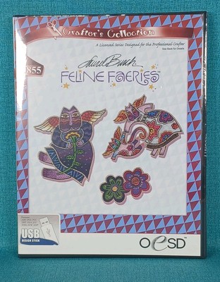 OESD Crafter's Collection #855 Feline Faeries Embroidery Designs Laurel Burch