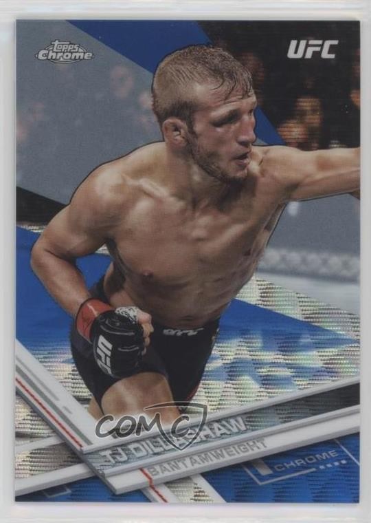 2017 Topps Chrome UFC Blue Wave Refractor 39/75 TJ Dillashaw #99 1qt
