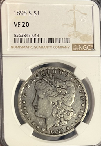 1895-S NGC VF20 Morgan Silver Dollar