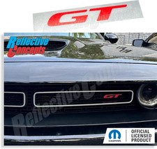 Gt Grille Emblem Overlay Decal Sticker - 19-23 Dodge Challenger Gt
