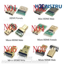 HDMI Mini Micro Plug Connector Test Socket Jack Repair Solder DIY Replace Part