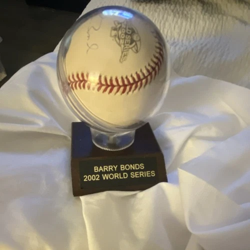 Barry Bonds Autographed 2002 World Series MLB Baseball TRISTAR Giants