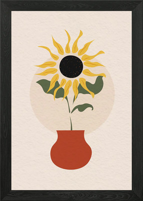 Schöne Sonnenblume gerahmtes Wandbild Poster Leinwanddruck Bild