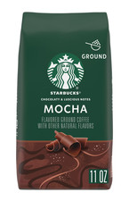 Starbucks Mocha, Ground Coffee, Flavored Roast Hot or Iced Coffee, 11 oz