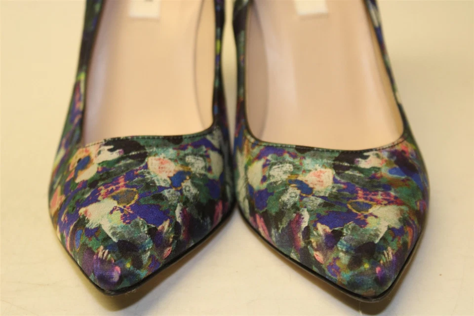 L.K. Zapatos de tacón de aguja Bennett NWD Fern para mujer 8 38 florales satinados hechos en España Foto 3 de 4