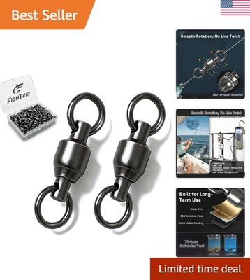 Smooth Rotation Stainless Steel Fishing Swivels for Saltwater & Freshwater Use