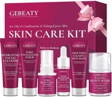 Facial Skin Care Set Deep Cleanse Pore Minimizer Oil Control Gift For Women