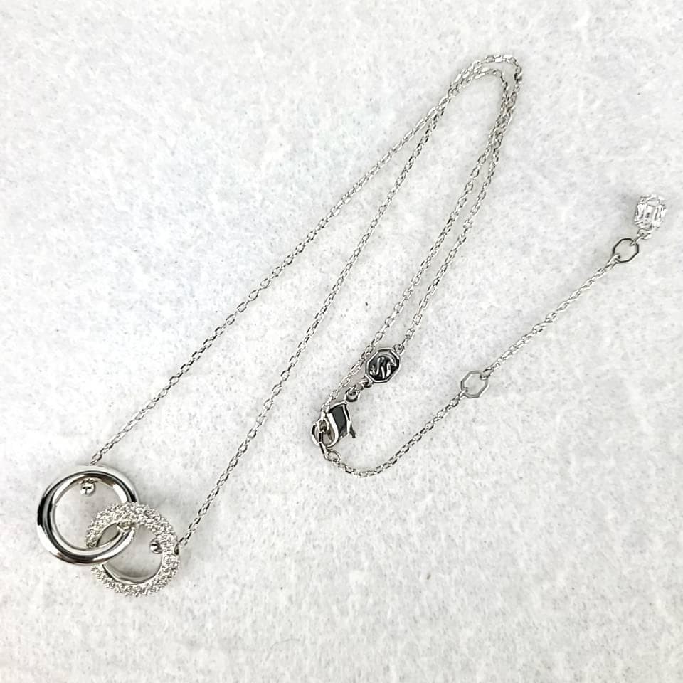 Swarovski Necklace Dextera Interlocking Loop 38cm… - image 3