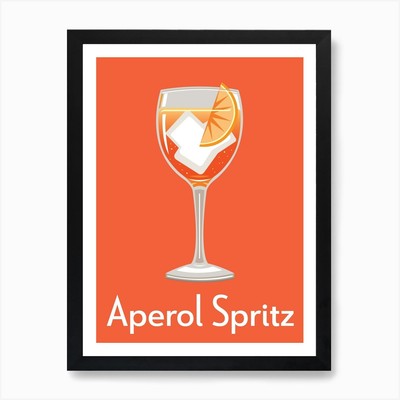 Aperol Spritz Orange Art Print Framed Wall Art Poster Canvas Print Picture
