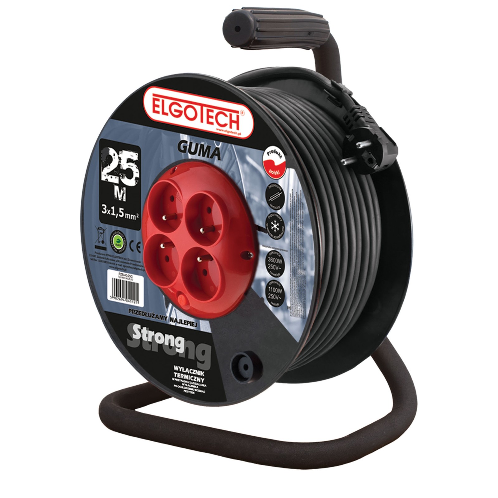 PZB-40 DRUM EXTENSION 4X Z/U ROUND SQUARE 25M PZB-40-25G