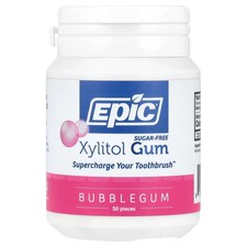Xylitol Gum, Sugar-Free, Bubblegum, 50 Pieces