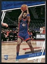 Saddiq Bey 2020-21 Panini Chronicles Prestige Blue RC /99 #64 Detroit Pistons